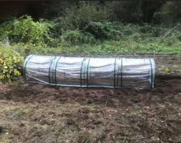 Portable Tunneled Greenhouse With 4 Zippered Doors, Water UV Fighting PVC Cover