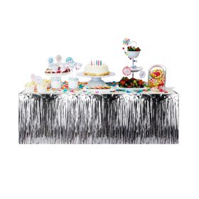 Silver Rain Silk Table Surround