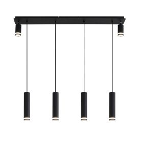 Angelina 6 - Light Matte Black Kitchen Island Pendant No Bulb