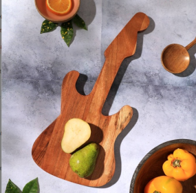 Wooden Platter - Guitar Shape