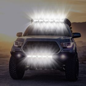 7in LED Light Bar Single Row Offroad Spot Lights 18W Ultra Slim Straight Work Light For Trailer Truck Bus Boat