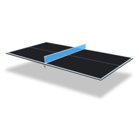 7 X4ft Black Mid-Size Ping Pong Conversion Top Foldable & Portable Table Tennis Table Top For Indoor Games