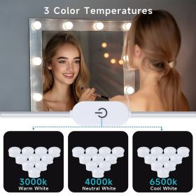 Makeup Vanity Lights For Mirror LED Vanity Mirror Lights With 10 Dimmable Bulbs