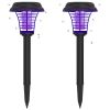 2pcs Solar Bug Zapper Outdoor Lights; Solar Powered Zapper Lamp; For Indoor And Outdoor Use