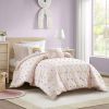 4PCS Twin/Twin XL Cotton Jacquard Pom Pom Comforter Set