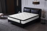 QUEEN Size 12 Inch Hybrid Mattress Individual Pocket Spring 7-Zoned Memory Foam Knitted Cover CertiPUR-US White