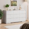 9 Drawer Dresser for Bedroom, Storage Cabinet With Hidden Handles, Modern Closet Of Drawers for Living Room