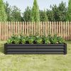 Raised Garden Bed Outdoor, 6×3×1ft , Metal Raised Rectangle Planter Beds for Plants, Vegetables, and Flowers - Black