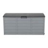 75gal 260L Outdoor Garden Plastic Storage Deck Box Chest Tools Cushions Toys Lockable Seat