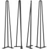 VEVOR Hairpin Table Legs 20" Black Set of 4 Desk Legs 880lbs Load Capacity (Each 220lbs) Hairpin Desk Legs 3 Rods for Bench Desk Dining End Table Chai