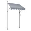 VEVOR 59x47" Patio Awning Retractable Awning Sunshade Shelter with Crank Handle
