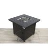 25" H Steel Outdoor Fire Pit Table with Lid ( Grey )