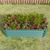 Metal Raised Garden Bed, Rectangle Raised Planter 4×2×1ft for Flowers Plants, Vegetables Herb Veezyo Green