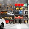 72" H Garage Shelving Unit, Garage Storage Shelves 2500LBS Heavy Duty Shelving, Adjustable 5 Tier Metal Shelving Utility Shelf