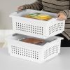 5 Pack Open Plastic Bin, Space Saving Organizers, White