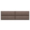 Jaxx Panelist Modern Padded Headboard – Set of 4 Wall Mounted Panels (Each 11.25" x 38") - King, Havana Brown Microvelvet