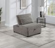 Convertible Wide-Welt Corduroy Sofa Sleeper Sofa Chair W/ Pull-Out Bed Smoke