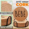 Cork Coasters for Drinks Coasters Set of 6 with Holder Funny Coasters for Adults Cup Coasters for Coffee Table Home Bar Wedding Absorbent Coasters Mat
