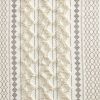 1PC 50x108" Cotton Printed Curtain Panel with Chenille Stripe and Lining