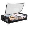 Set of 2 Under-Bed Rolling Storage Container with Transparent Cover, Versatile Space-Saving Design