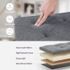 Folding Storage Ottoman Bench, Ottoman Foot Rest, End of Bed Bench, Storage Chest, for Living Room, Bedroom, Entryway, 35 Inches, Gray