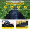 VEVOR Weed Barrier Landscape Fabric, 6 x 250 ft, 4.1 Oz Premium Woven Ground Cover, Heavy Duty PP Material & Easy Setup