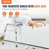VEVOR Tub Transfer Bench for Bathtub 500lbs, Shower Seats for Adults, Lightweight Shower Bench for Elderly and Disabled with Padded Seat