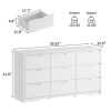 9 Drawer Dresser for Bedroom, Storage Cabinet With Hidden Handles, Modern Closet Of Drawers for Living Room