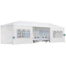 10x30' Wedding Party Canopy Tent Outdoor Gazebo With 8 Removable Sidewalls