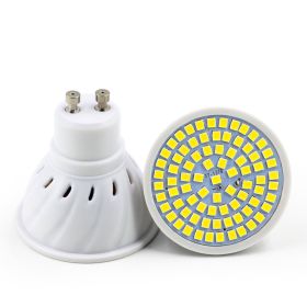Household Energy-Saving LED Lamp Plastic Material Lamp Cup (Option: Warm White-GU10 80 beads 220V)