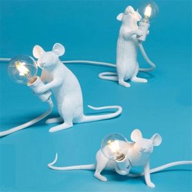 Nordic Creative Resin Mini Animal Mouse Light (Option: White combination-3pcs-UK)