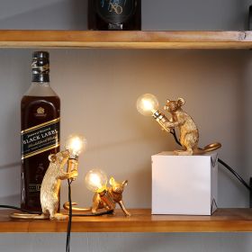 Nordic Creative Resin Mini Animal Mouse Light (Option: Golden combination-3pcs-US)