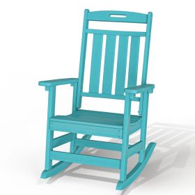 HDPE-Plastic-Outdoor-Rocking-Chair (Option: Aruba blue-2pack)