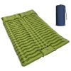 Single Inflatable Camping Mattress with Built in Pillow and Foot Pump Lightweight Sleeping Pad for Backpacking Hiking Travel and Tent Easy to Inflate