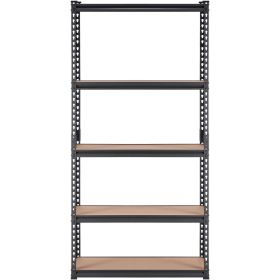VEVOR Storage Shelving Unit, 5-Tier Adjustable, 2000 lbs Capacity, Heavy Duty Garage Shelves Metal Organizer Utility Rack, Black (Default: Default)