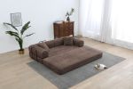 77.9'' Convertible Folding Sofa Bed – 4-in-1 Modular Floor Couch, Corduroy Small Cloud Couch, Compressed Foldable Sleeper Sofa