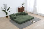 Foldable Sofa Bed, 77.9'' Folding Floor Couch, Compressed Convertable Sleeper Sofa, Memory Foam Couch with Pillow Back Support Armrest