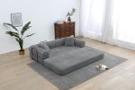 77.9'' Convertible Folding Sofa Bed – 4-in-1 Modular Floor Couch, Corduroy Small Cloud Couch, Compressed Foldable Sleeper Sofa