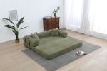 77.9'' Convertible Folding Sofa Bed – 4-in-1 Modular Floor Couch, Corduroy Small Cloud Couch, Compressed Foldable Sleeper Sofa