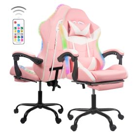 Ergonomic gaming chairs for gaming, adult office chairs suitable for long periods of sitting - home computer chairs (Color: Pinkish-white)