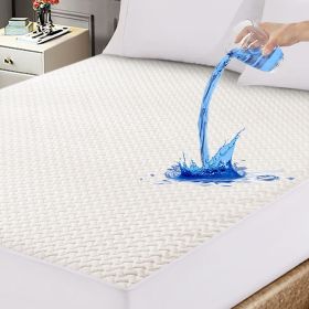 The bamboo fiber waterproof bed cover offers 360-degree all-round wrapping, anti-slip fit and comprehensive protection (size: Q)