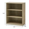 3-Shelf Bookcase with Adjustable Shelves