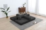 Foldable Sofa Bed, 77.9'' Folding Floor Couch, Compressed Convertable Sleeper Sofa, Memory Foam Couch with Pillow Back Support Armrest