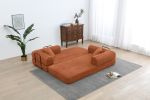 77.9'' Convertible Folding Sofa Bed – 4-in-1 Modular Floor Couch, Corduroy Small Cloud Couch, Compressed Foldable Sleeper Sofa