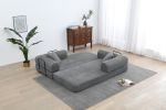 Foldable Sofa Bed, 77.9'' Folding Floor Couch, Compressed Convertable Sleeper Sofa, Memory Foam Couch with Pillow Back Support Armrest