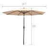9 ft. Aluminum Market Crank and Tilt Patio Umbrella