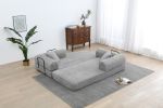 77.9'' Convertible Folding Sofa Bed – 4-in-1 Modular Floor Couch, Corduroy Small Cloud Couch, Compressed Foldable Sleeper Sofa