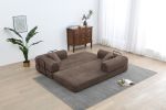 77.9'' Convertible Folding Sofa Bed – 4-in-1 Modular Floor Couch, Corduroy Small Cloud Couch, Compressed Foldable Sleeper Sofa