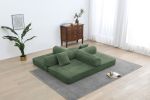 Foldable Sofa Bed, 77.9'' Folding Floor Couch, Compressed Convertable Sleeper Sofa, Memory Foam Couch with Pillow Back Support Armrest