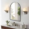 Arched Wall Mirror, 24"×36" Bathroom Mirror Deep Frame